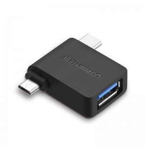 Ugreen OTG USB adapter USB 3.2 Gen 1 (5Gbps) - USB Type C / micro USB fekete (30453)