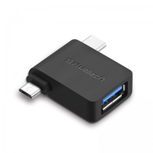 Ugreen OTG USB adapter USB 3.2 Gen 1 (5Gbps) - USB Type C / micro USB fekete (30453)-12