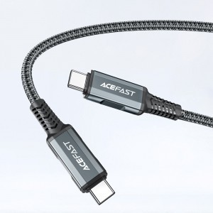 Acefast 2 az 1-ben hálózati töltő adapter GaN 65W USB Type C / USB, HDMI adapter 4K@60Hz + USB Type C kábel 1.8m, fekete (A17)-4