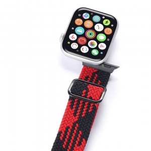 Apple Watch 4/5/6/7/8/SE/Ultra (42/44/45/49mm) Dux Ducis óraszíj fekete-piros (Mixture Version)