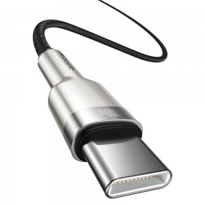Baseus Cafule Metal USB Type C - USB Typ C kábel Power Delivery 100 W (20 V / 5 A) 2 m fekete