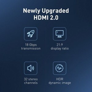 Baseus High Definition Series HDMI 2.0 kábel 4K60Hz 0.75m fekete (WKGQ030101)
