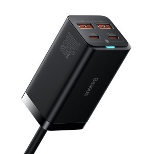 Baseus GaN3 Pro univerzális gyorstöltő 2 x USB Type C / 2x USB 100W PD3.0, QC4.0 + AFC fekete (CCGP000101)