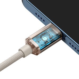 Baseus Crystal Shine USB Type C - Lightning gyorstöltő kábel 20W 1,2m rózsaszín (CAJY001304)