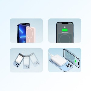 Baseus Magnetic Mini gyorstöltős power bank 10000mAh 20W + Type-C - Type-C kábel 60W (20V / 3A) 0.5m fehér (PPCX030002)-9