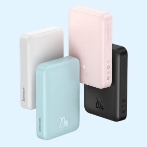 Baseus Magnetic Mini gyorstöltős power bank 10000mAh 20W + Type-C - Type-C kábel 60W (20V / 3A) 0.5m fehér (PPCX030002)-14