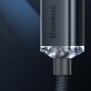 Baseus Crystal Shine gyors töltős adatkábel USB - Lightning 2.4A 1.2m lila (CAJY000005)