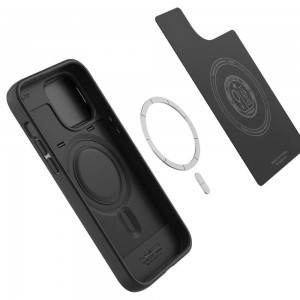 iPhone 14 Pro Spigen Optik Armor MagSafe-kompatibilis tok fekete