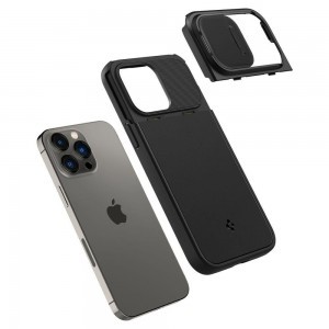 iPhone 14 Pro Spigen Optik Armor MagSafe-kompatibilis tok fekete
