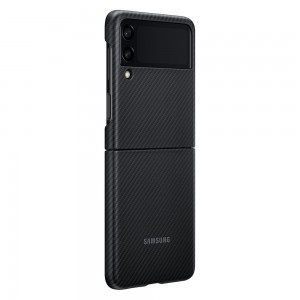 Samsung Galaxy Z Flip 3 Samsung Aramid gyári tok fekete (EF-XF711SBEGWW)