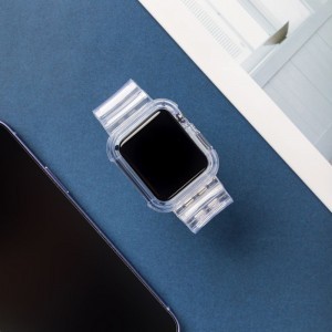 Apple Watch 4/5/6/SE 42mm Strap Light óraszíj és tok lila