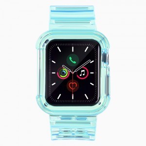 Apple Watch 4/5/6/SE 40mm Strap Light óraszíj és tok kék