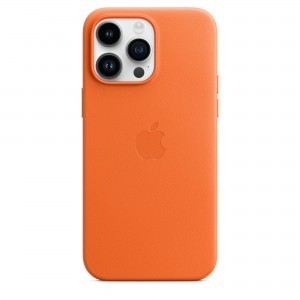 iPhone 14 Pro Max bőrtok narancs (MPPR3ZM/A) Apple gyári MagSafe-rögzítésű
