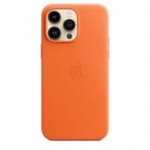 iPhone 14 Pro Max bőrtok narancs (MPPR3ZM/A) Apple gyári MagSafe-rögzítésű