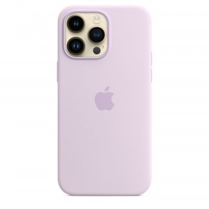 iPhone 14 Pro Max szilikontok orgonalila (MPTW3ZM/A) Apple gyári MagSafe-rögzítésű (SEASONAL 2022 Fall)