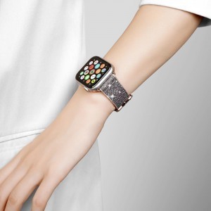 Apple Watch 4/5/6/7/8/SE (38/40/41mm) Dux Ducis band 7 csillogó óraszíj zöld
