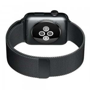 Apple Watch 7/8 41mm rozsdamentes acél mágneses óraszíj fekete