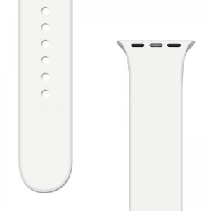Apple Watch 4/5/6/7/8/SE (38/40/41mm) Silicone APS óraszíj fehér
