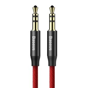 Baseus Yiven M30 sztereó AUX audiokábel 3.5mm mini jack 1.5m piros-fekete (CAM30-C91)