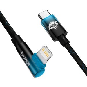Baseus MVP 2 90 fokban döntött kábel Type C / Lightning 2m 20W kék (CAVP000321)