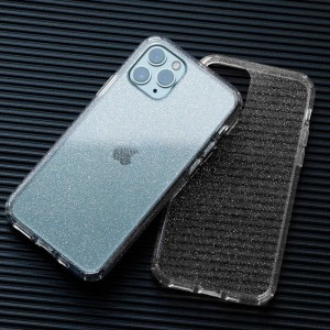 iPhone 14 Pro Crystal Glitter Tok ezüst