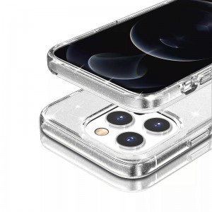 iPhone 14 Plus Crystal Glitter Tok ezüst