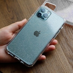 iPhone 14 Plus Crystal Glitter Tok ezüst