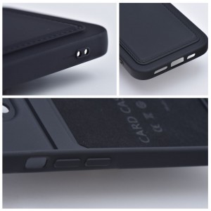 iPhone 14 Plus Card Case Szilikon tok hátlapi kártyatartóval fekete