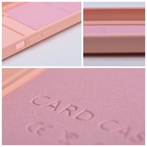 iPhone 14 Pro Card Case Szilikon tok hátlapi kártyatartóval rózsaszín