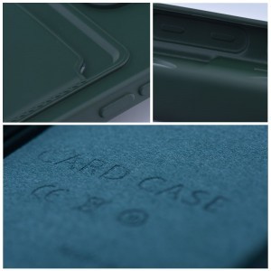 iPhone 14 Pro Card Case Szilikon tok hátlapi kártyatartóval zöld