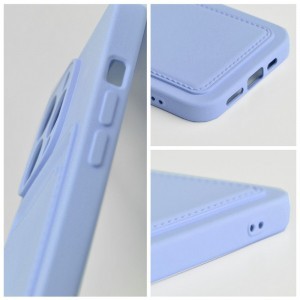 Samsung A13 5G/A04S Card Case Szilikon tok hátlapi kártyatartóval lila
