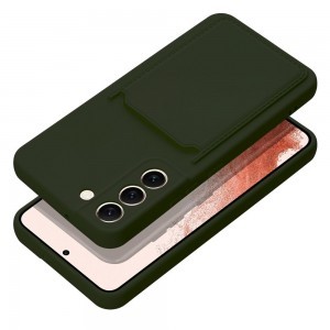 Samsung A53 5G Card Case Szilikon tok hátlapi kártyatartóval zöld