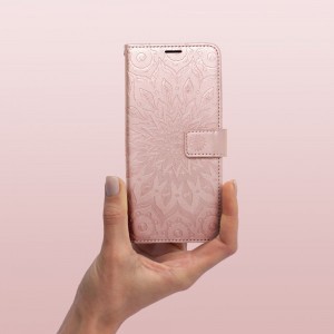 iPhone 14 Pro Max Forcell MEZZO mandala mintás fliptok rose gold