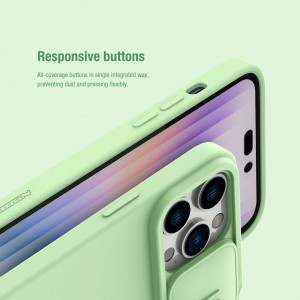 iPhone 14 Pro Nillkin CamShield Silky Magsafe kompatibilis szilikon tok zöld