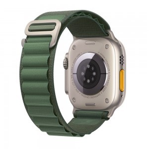 Apple Watch 4/5/6/7/8/SE/Ultra (42/44/45/49mm) Tech-Protect Nylon Pro szíj military zöld
