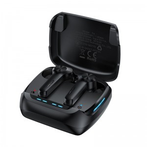 Acefast T4 gamer vezeték nélküli fülhallgató TWS Bluetooth 5.0 vízálló IPX5 fekete