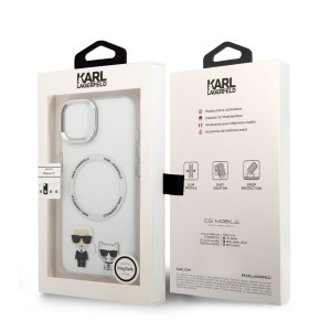 iPhone 13 Karl Lagerfeld Karl és Choupette MagSafe kompatibilis tok átlátszó (KLHMP13MHKCT)
