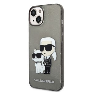 iPhone 14 Plus Karl Lagerfeld IML Glitter Karl és Choupette NFT tok fekete (KLHCP14MHNKCTGK)
