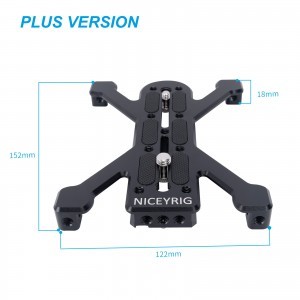 NICEYRIG Arca - típusú négylábú Baseplate 1/4-es menetekkel (plusz verzió) (530)-6