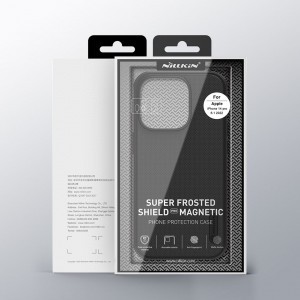 iPhone 14 Pro Max Nillkin Super Frosted Pro Magnetic tok fekete MagSafe kompatibilis