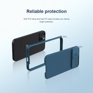 iPhone 14 Nillkin CamShield Pro Magnetic tok kék (MagSafe kompatibilis)