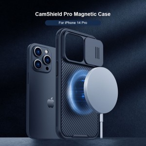 iPhone 14 Pro Nillkin CamShield Pro Magnetic tok sötétlila MagSafe kompatibilis