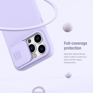 iPhone 14 Pro Nillkin CamShield Silky szilikon tok kék
