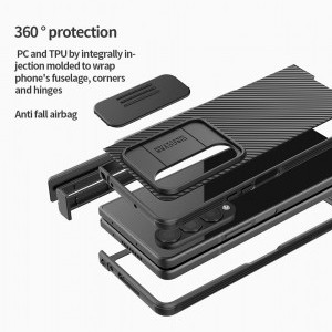 Samsung Galaxy Z Fold 4 5G Nillkin CamShield PRO Slot+Stand tok kék (S Pent nem tartalmaz)
