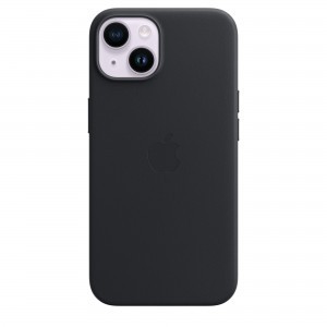 iPhone 14 bőrtok éjfekete (MPP43ZM/A) Apple gyári MagSafe-rögzítésű