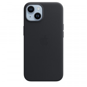 iPhone 14 bőrtok éjfekete (MPP43ZM/A) Apple gyári MagSafe-rögzítésű