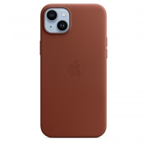 iPhone 14 Plus bőrtok umbra (MPPD3ZM/A) Apple gyári MagSafe-rögzítésű