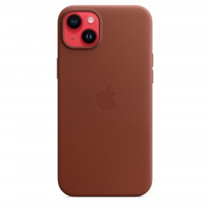 iPhone 14 Plus bőrtok umbra (MPPD3ZM/A) Apple gyári MagSafe-rögzítésű