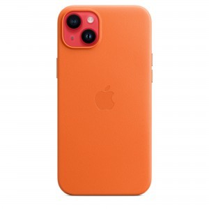 iPhone 14 Plus bőrtok narancs (MPPF3ZM/A) Apple gyári MagSafe-rögzítésű