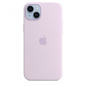 iPhone 14 Plus szilikontok orgonalila (MPT83ZM/A) Apple gyári MagSafe-rögzítésű (SEASONAL 2022 Fall)